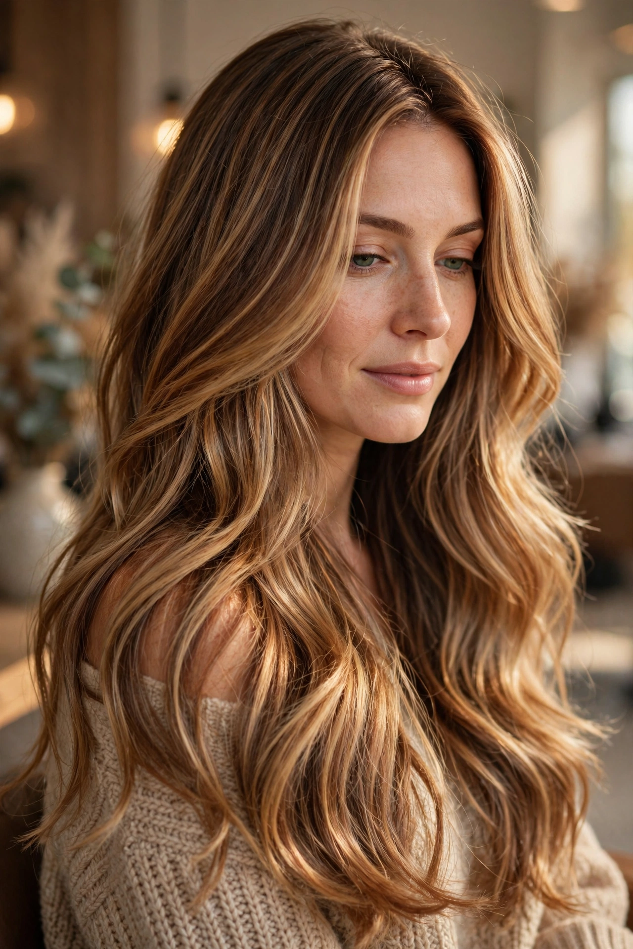 Spiced latte bronde hair